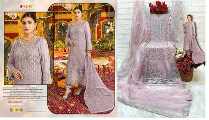 1687 Fepic Organza Pakistani Salwar Suits