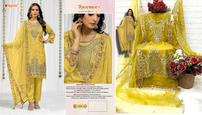 1696 Fepic Organza Pakistani Salwar Suits