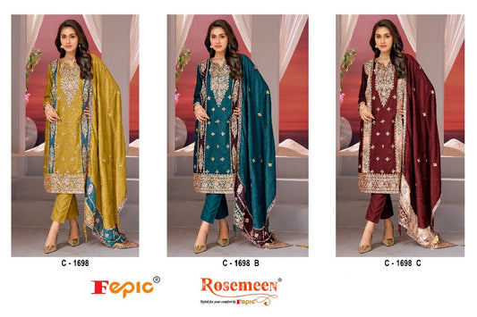 1698-Colour Fepic Chinon Pakistani Salwar Suits