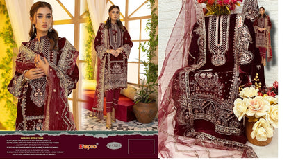 17011 Fepic Velvet Pakistani Salwar Suits