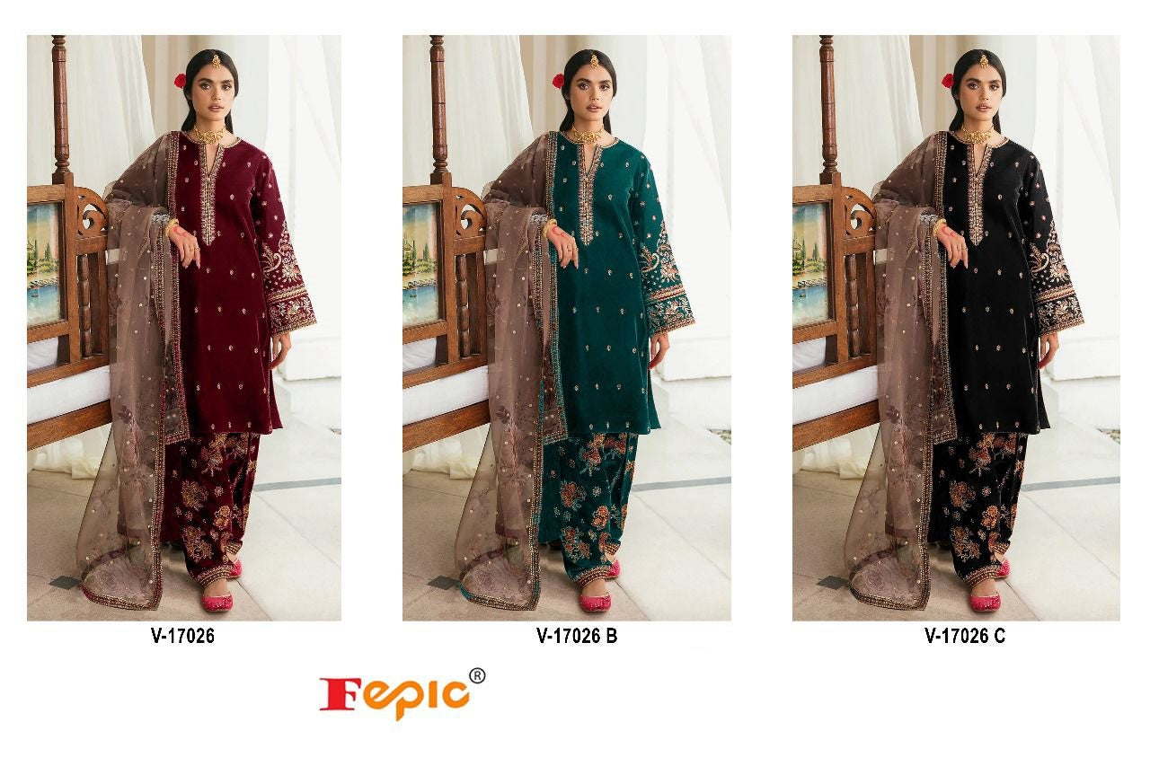 17026 Fepic Velvet Suits