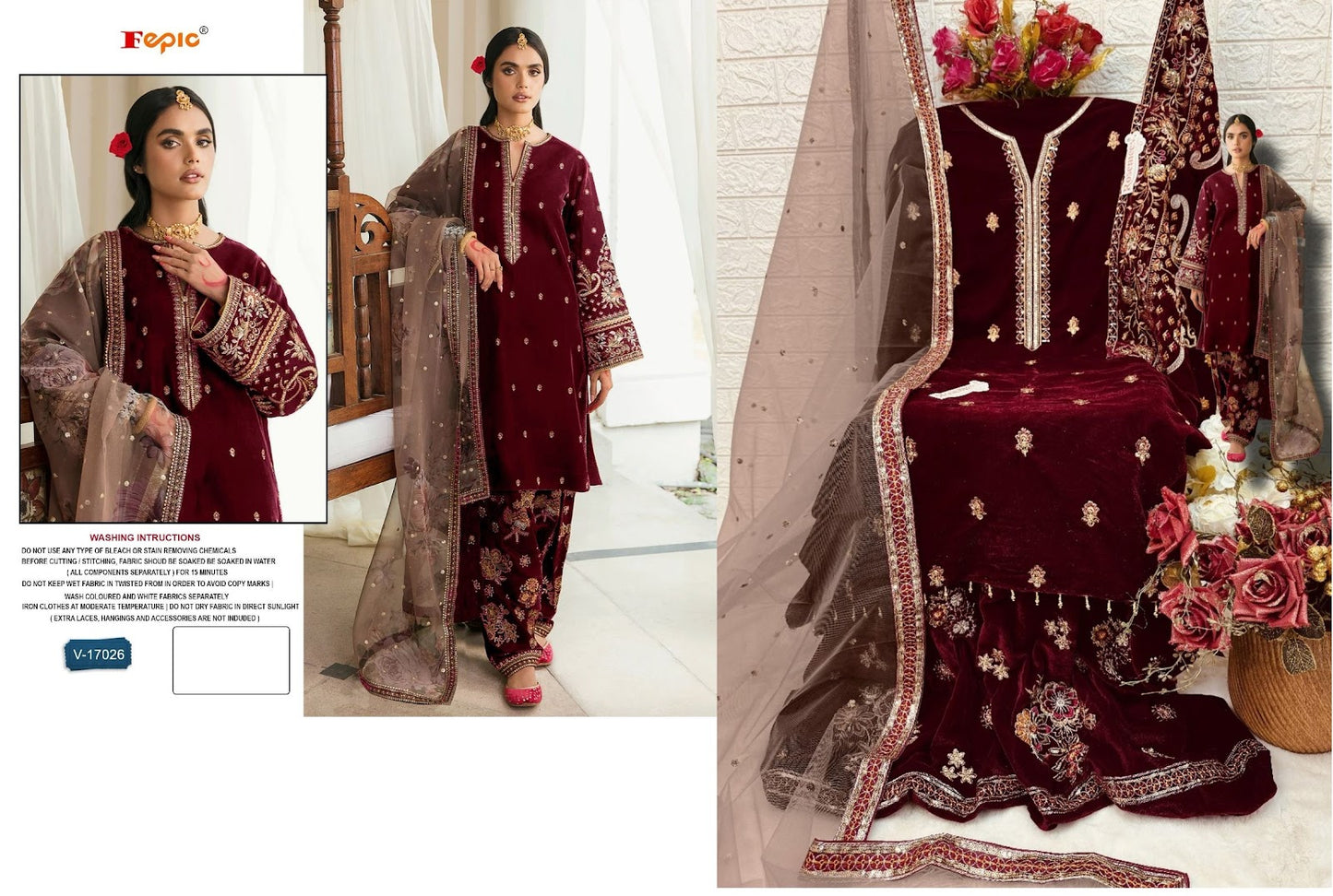 17026 Fepic Velvet Suits
