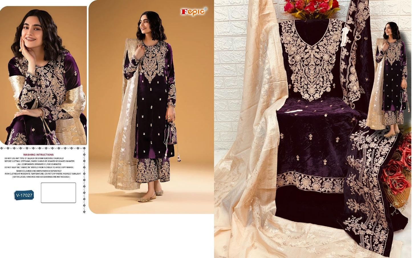17027 Fepic Velvet Suits