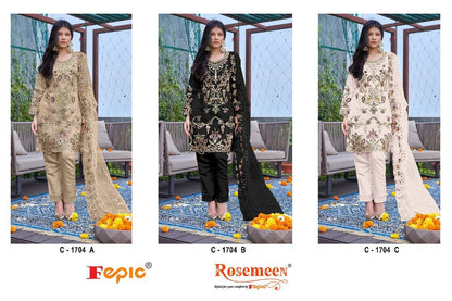 1704 Fepic Organza Pakistani Salwar Suits