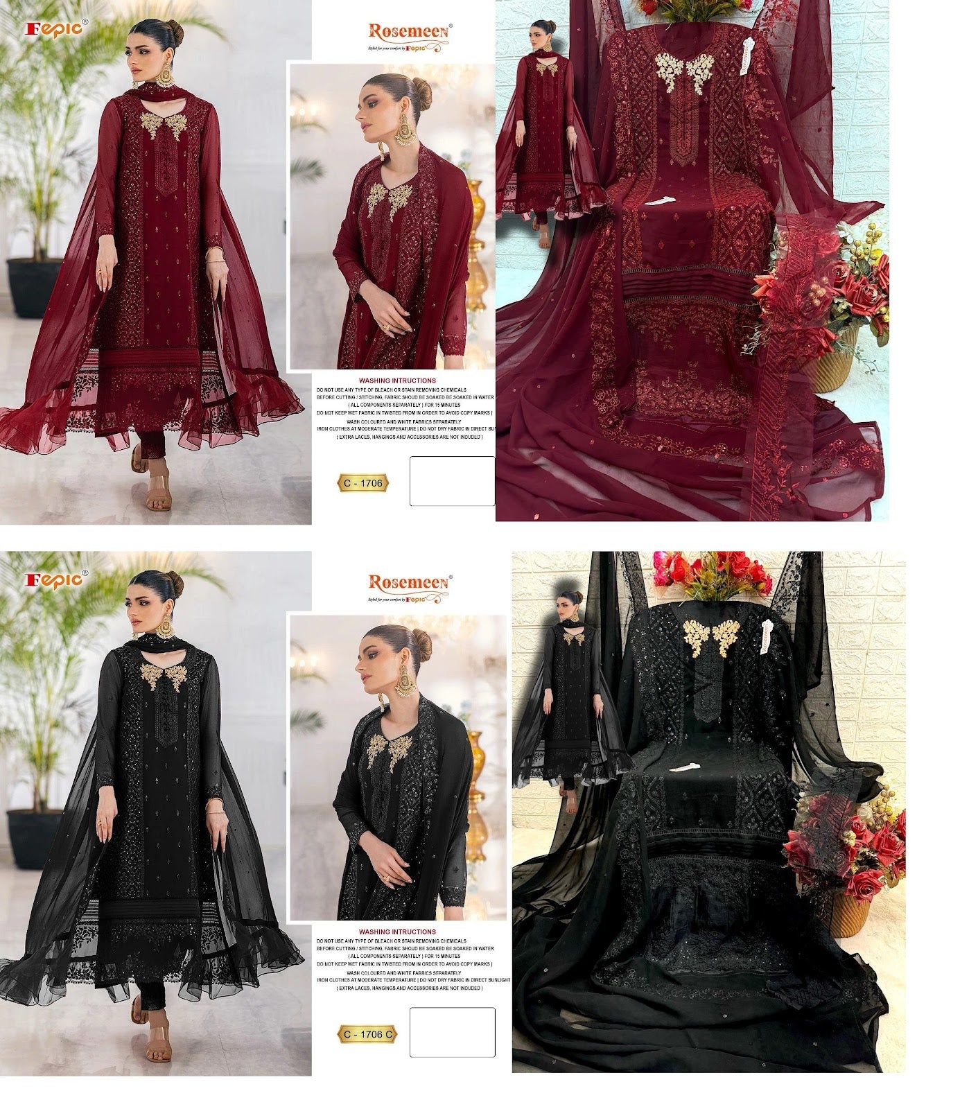 1706 Fepic Georgette Pakistani Salwar Suits