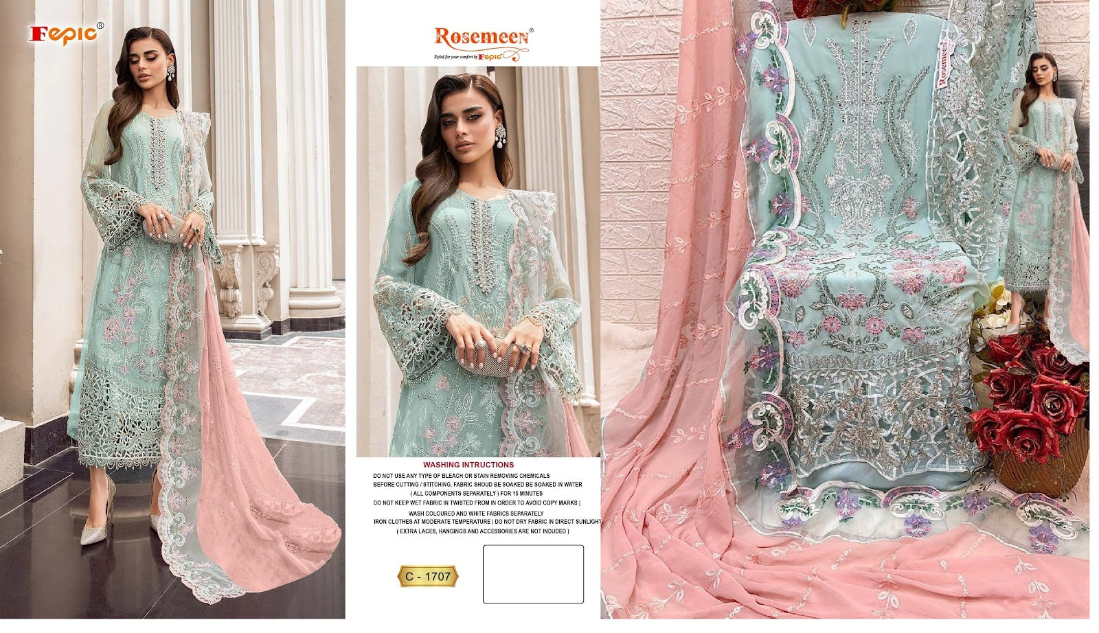 1707 Fepic Georgette Pakistani Salwar Suits
