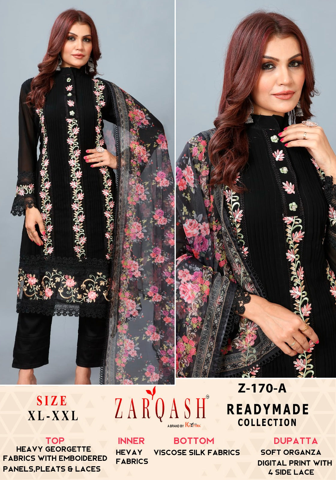170 Zarqash Georgette Pakistani Readymade Suits