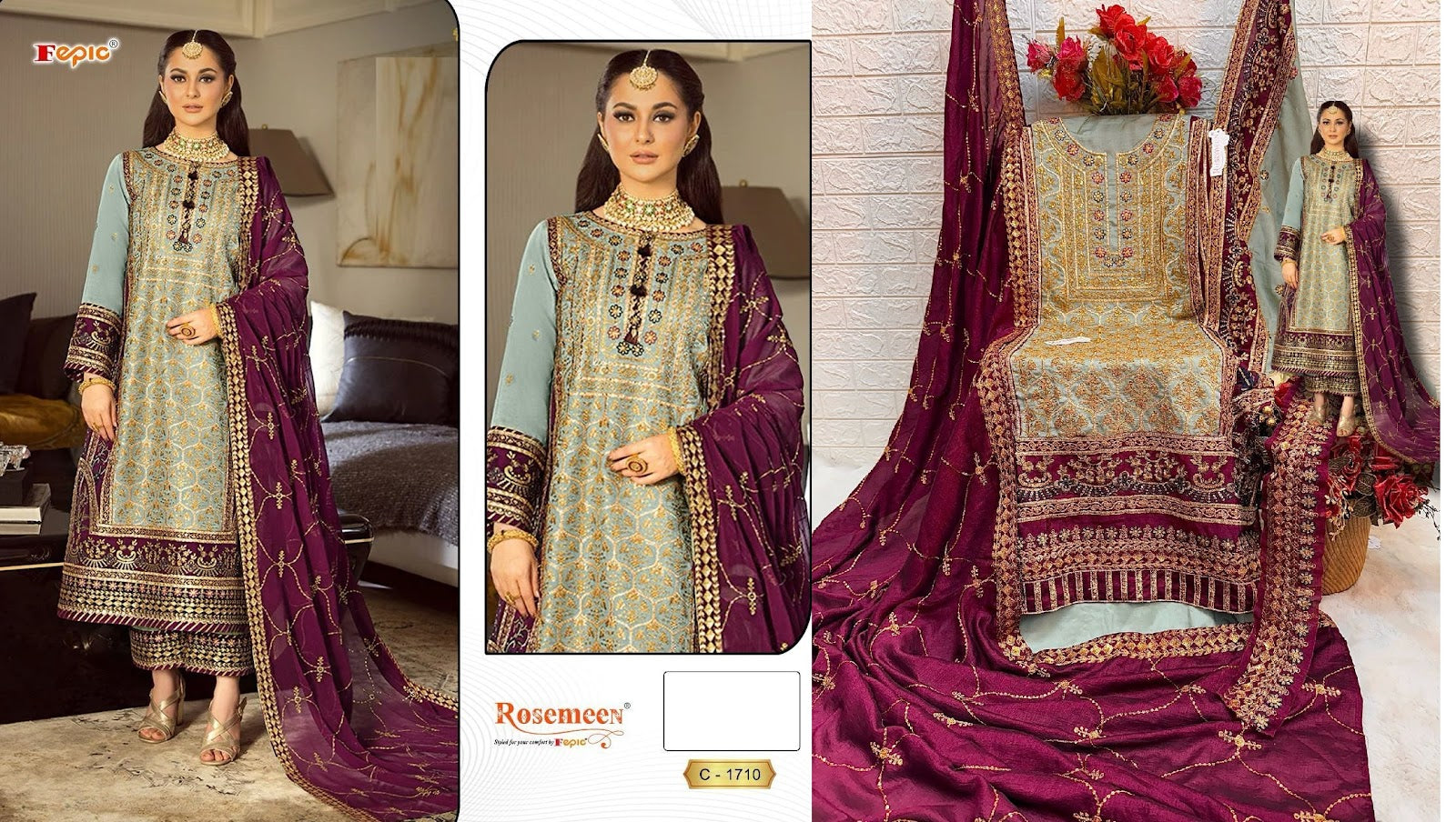 1710 Fepic Chinon Pakistani Salwar Suits