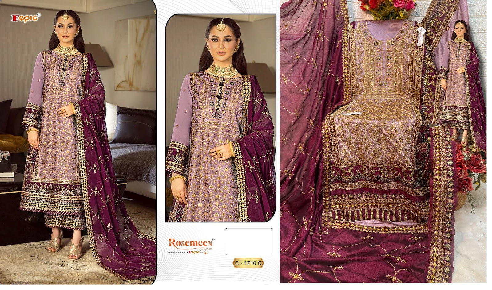 1710 Fepic Chinon Pakistani Salwar Suits