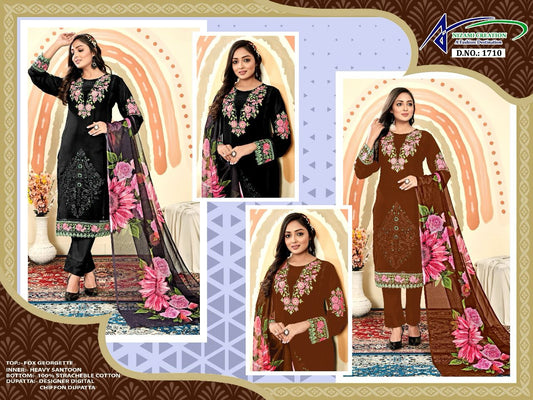 1710 Nizami Creation Georgette Pakistani Readymade Suits