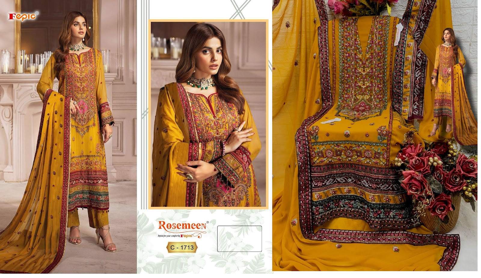 1713 Fepic Georgette Pakistani Salwar Suits