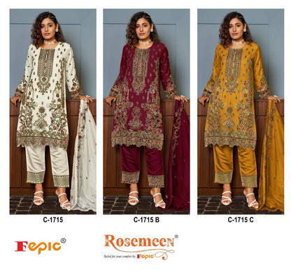 1715 Fepic Organza Pakistani Salwar Suits