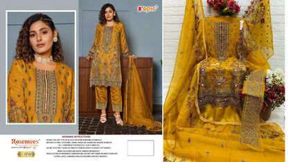 1715 Fepic Organza Pakistani Salwar Suits