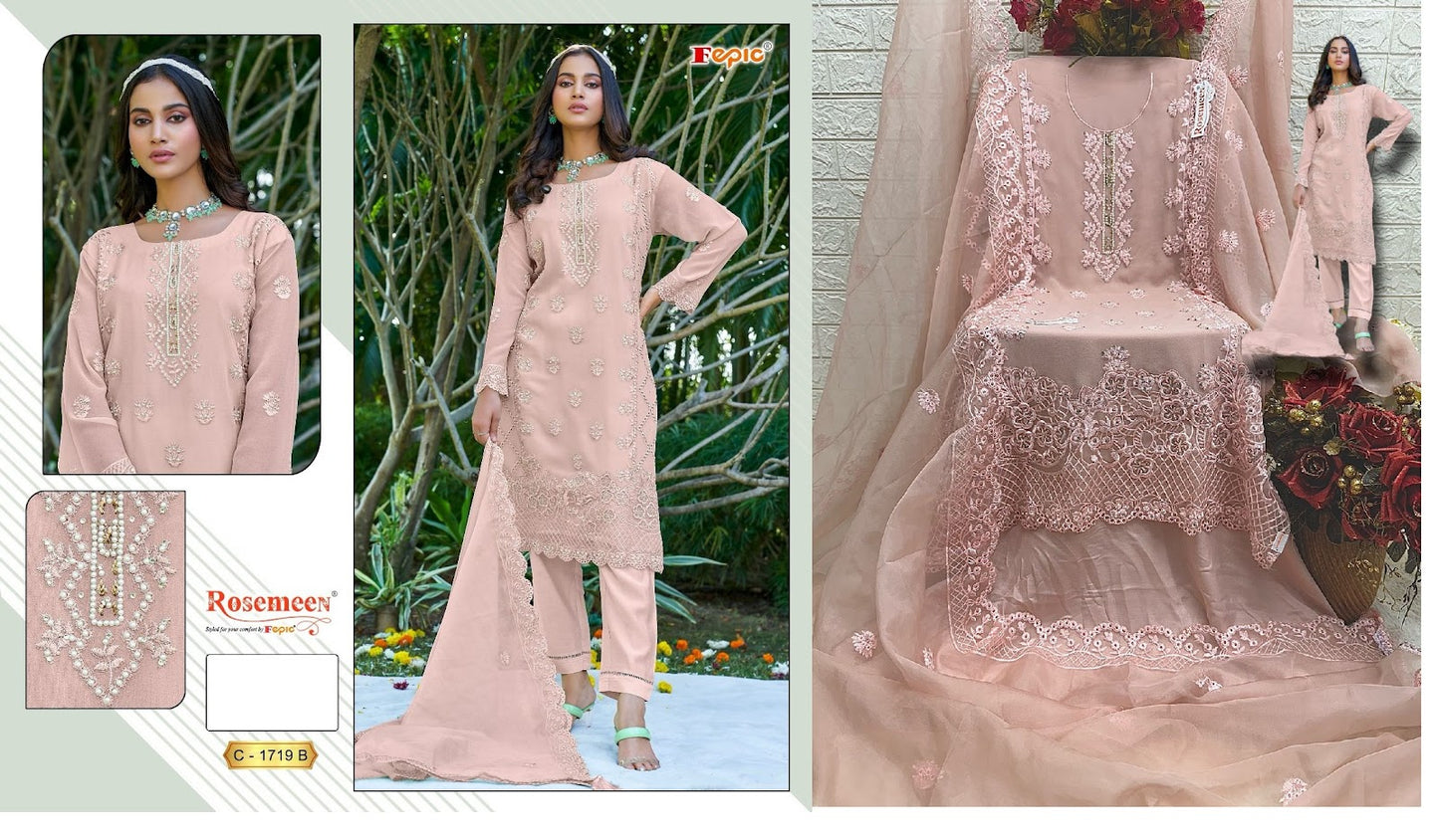 1719 Fepic Georgette Pakistani Salwar Suits