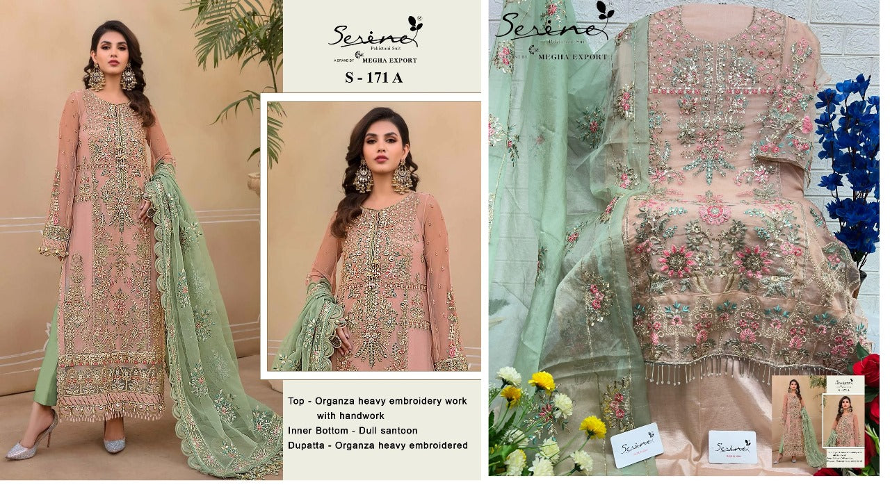 171 Serine Organza Pakistani Salwar Suits