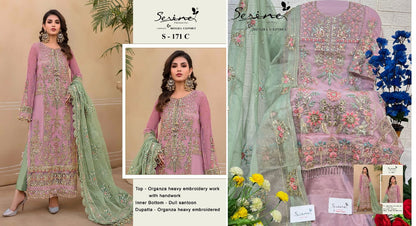 171 Serine Organza Pakistani Salwar Suits
