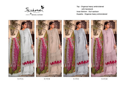 172 Serine Organza Pakistani Salwar Suits
