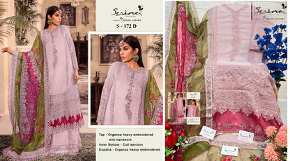 172 Serine Organza Pakistani Salwar Suits
