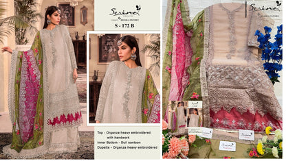 172 Serine Organza Pakistani Salwar Suits