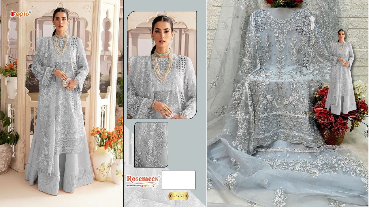 1730 Fepic Organza Pakistani Salwar Suits