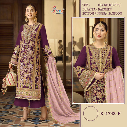 1743 Shree Fabs Fox Georgette Pakistani Salwar Suits