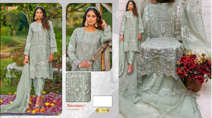 1747 Fepic Organza Pakistani Salwar Suits
