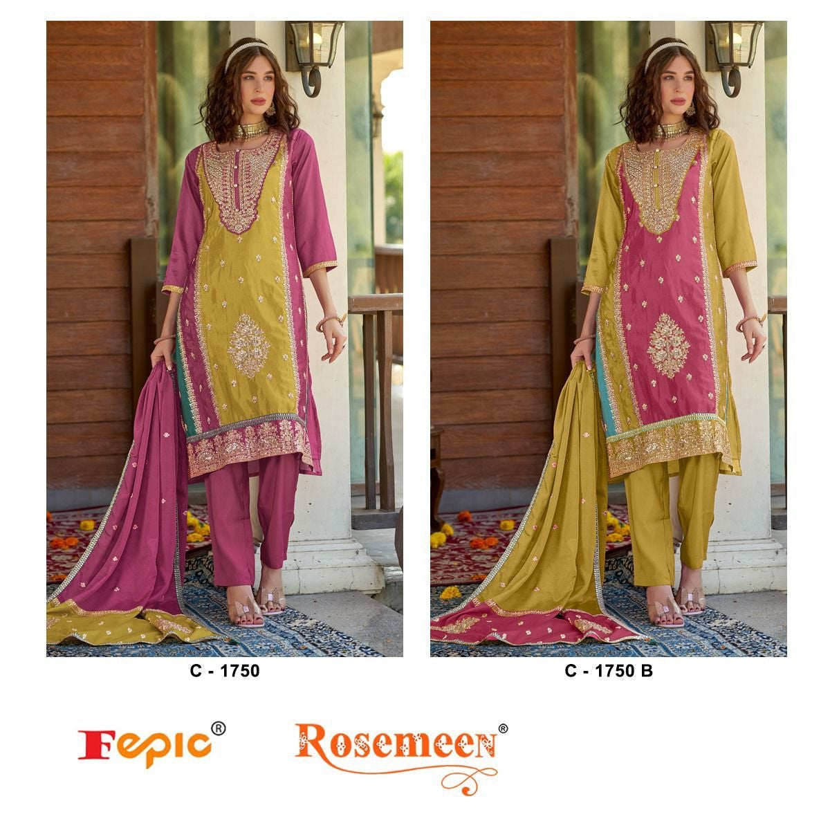 1750 Fepic Chinon Pakistani Salwar Suits