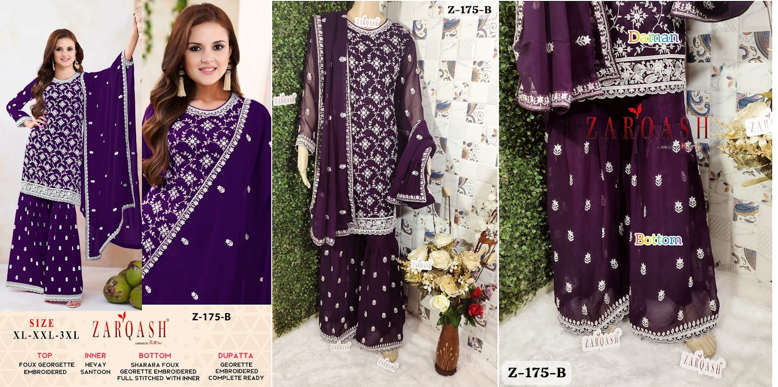 175 Zarqash Fox Georgette Pakistani Readymade Suits