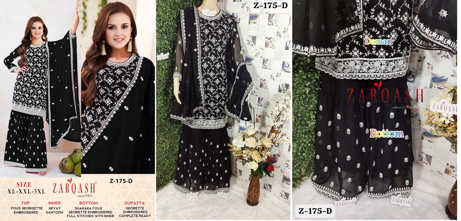175 Zarqash Fox Georgette Pakistani Readymade Suits