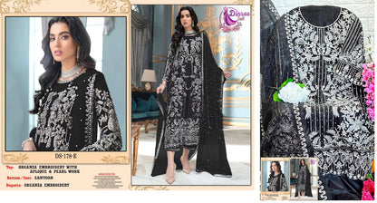 178 Dinsaa Suit Organza Pakistani Salwar Suits