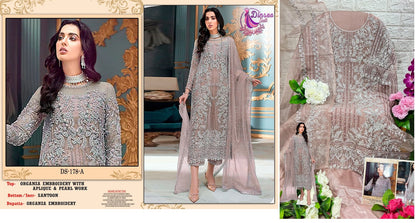178 Dinsaa Suit Organza Pakistani Salwar Suits