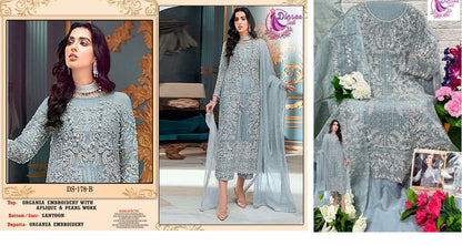 178 Dinsaa Suit Organza Pakistani Salwar Suits