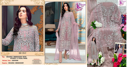 178 Dinsaa Suit Organza Pakistani Salwar Suits