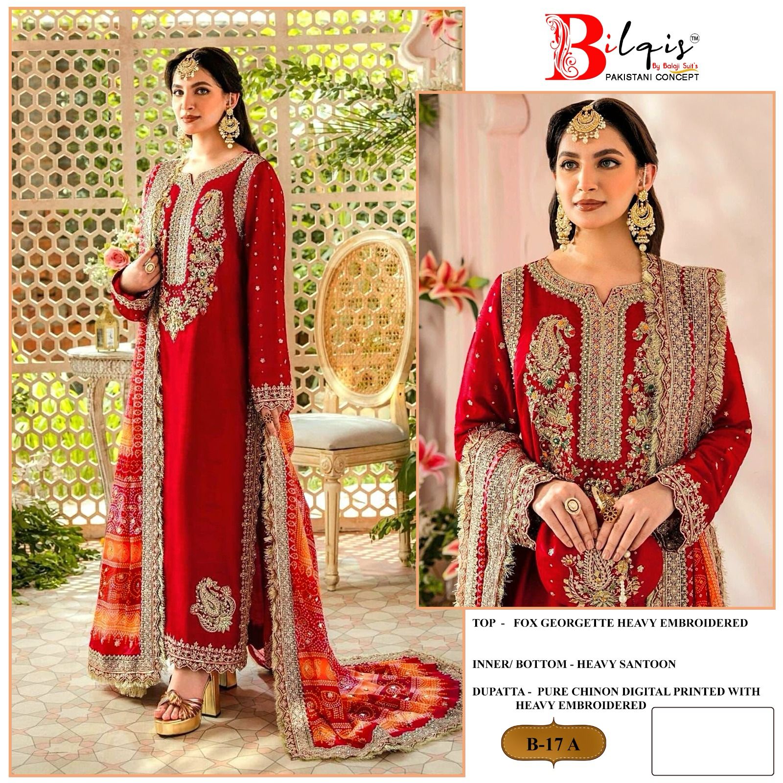 17 Bilqis Fox Georgette Pakistani Salwar Suits