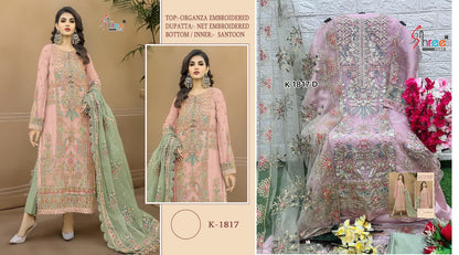 1817 Shree Fabs Organza Pakistani Salwar Suits