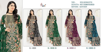 1830 Shree Fabs Georgette Pakistani Salwar Suits