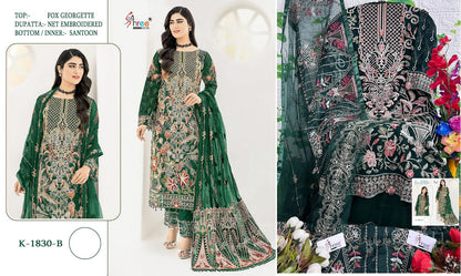1830 Shree Fabs Georgette Pakistani Salwar Suits
