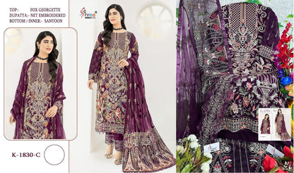 1830 Shree Fabs Georgette Pakistani Salwar Suits