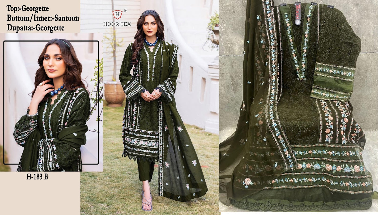183 Hoor Tex Georgette Pakistani Salwar Suits