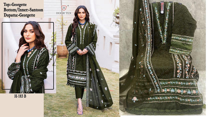 183 Hoor Tex Georgette Pakistani Salwar Suits