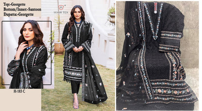 183 Hoor Tex Georgette Pakistani Salwar Suits