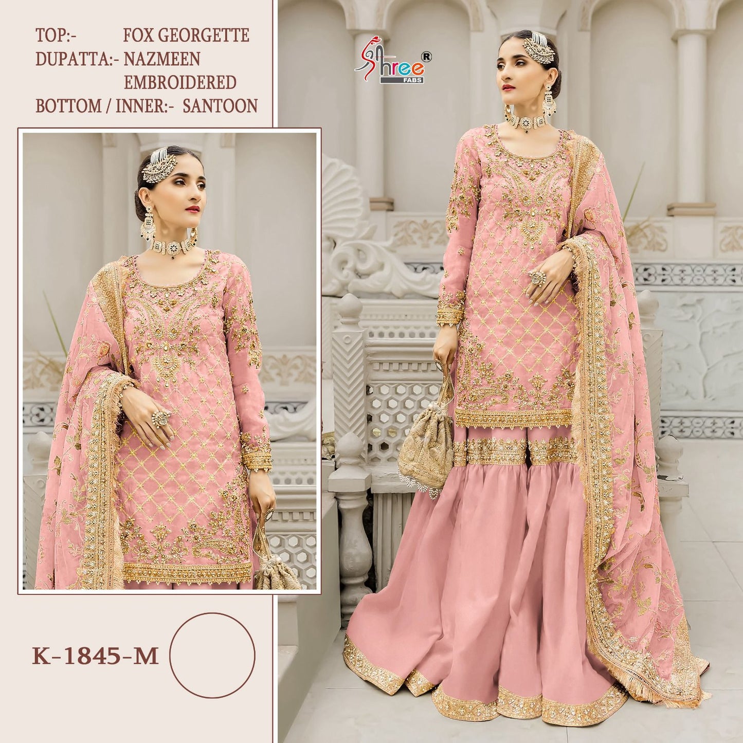 1845-Colors Shree Fabs Fox Georgette Pakistani Salwar Suits
