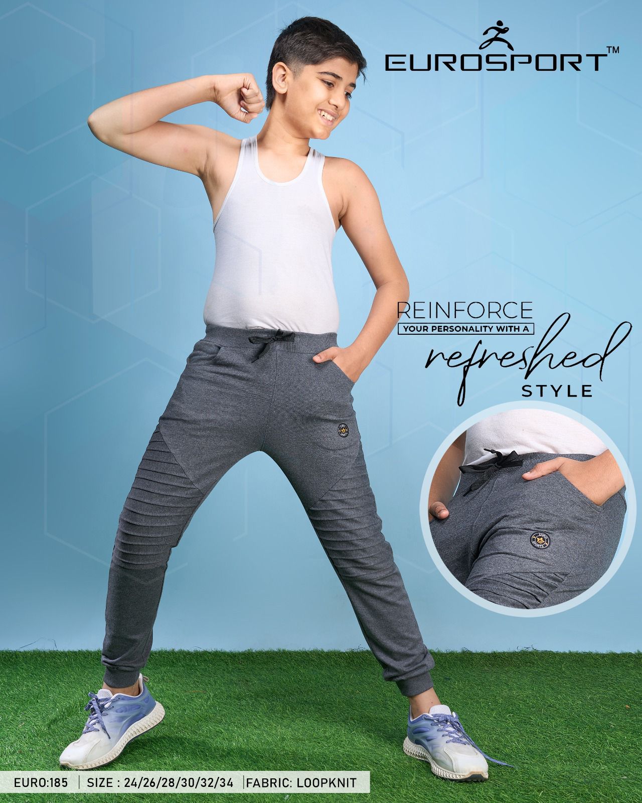 185 Eurosport Loopnit Boys Track Pant