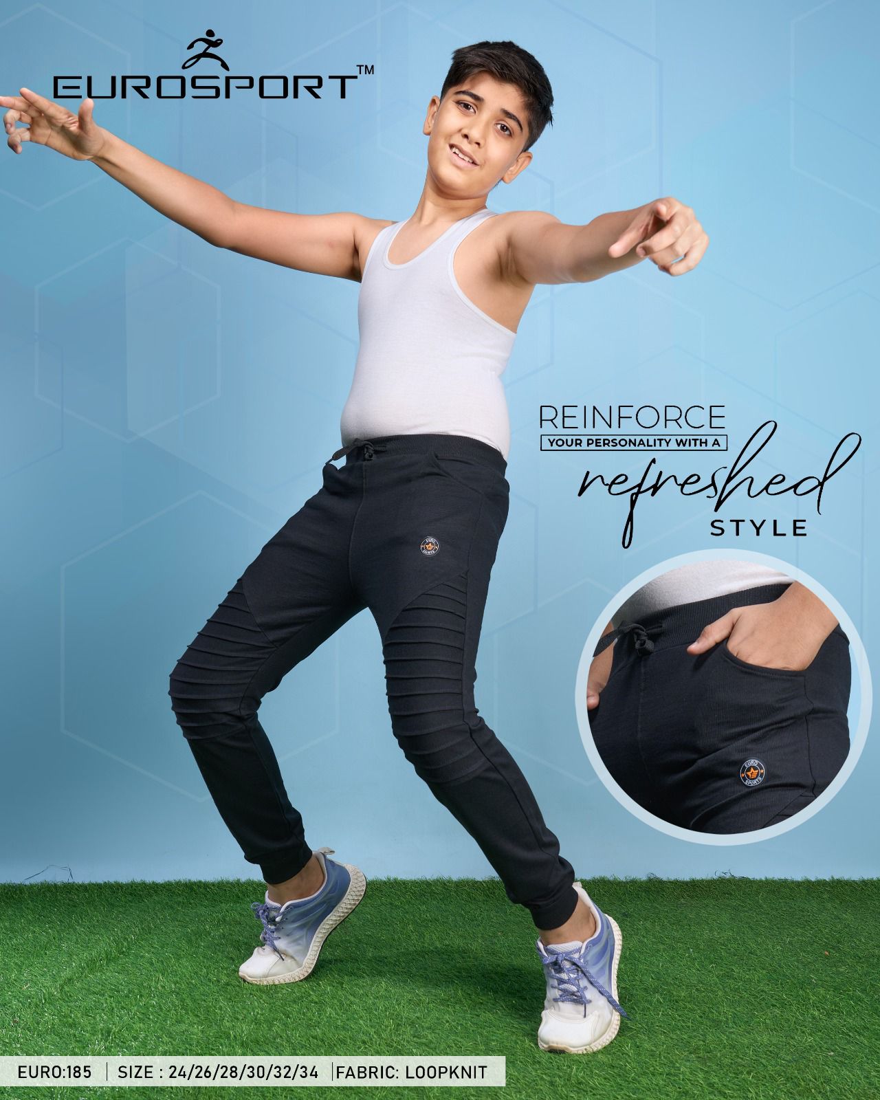 185 Eurosport Loopnit Boys Track Pant
