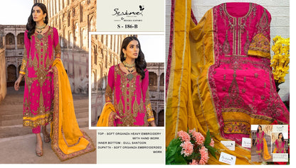 186 Serine Organza Pakistani Salwar Suits