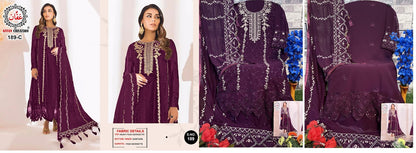 189 Affan Creation Georgette Pakistani Patch Work Suits