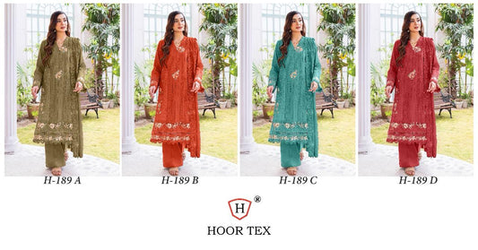 189 Hoor Tex Fox Georgette Pakistani Salwar Suits