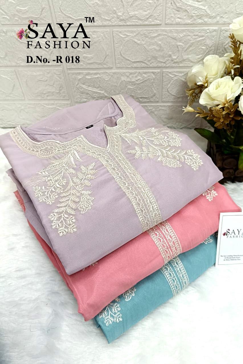 18 Saya Fashion Organza Pakistani Readymade Suits
