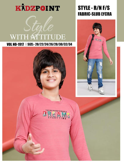 1917 Kidzpoint Slub Lycra Boys Tshirt