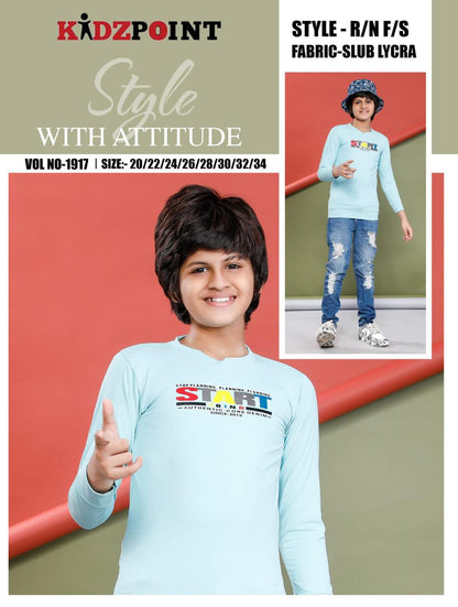 1917 Kidzpoint Slub Lycra Boys Tshirt